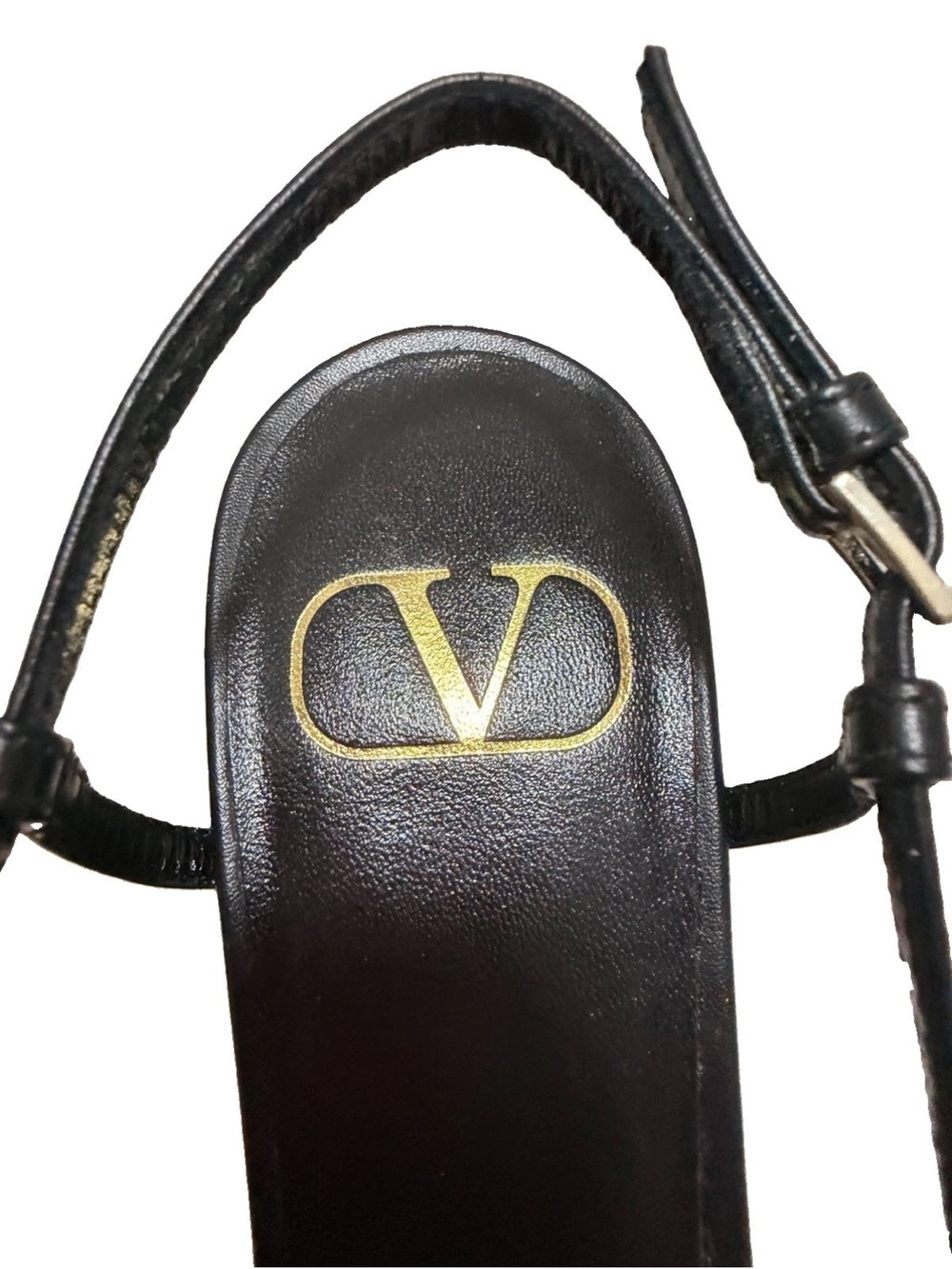 Valentino Garavani VLogo Black Leather Kitten Slingback - Picture 6 of 11
